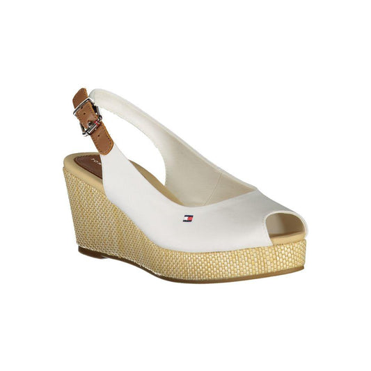 Tommy Hilfiger White Cotton Sandal Tommy Hilfiger