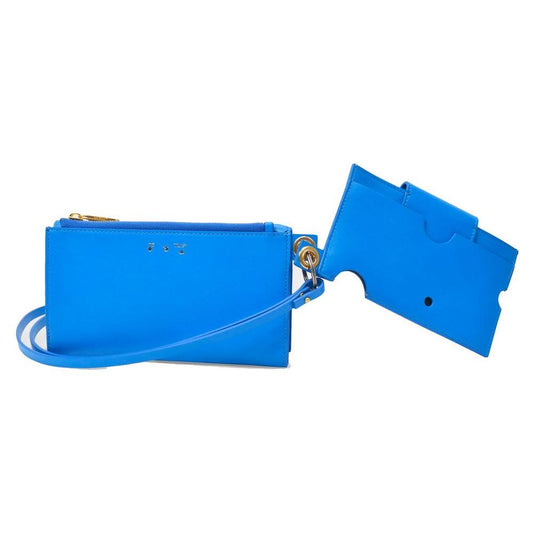 Off-White Blue Leather Shoulder Bag Off-White