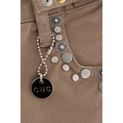 Costume National Beige Cotton Stretch Slim Fit Jeans