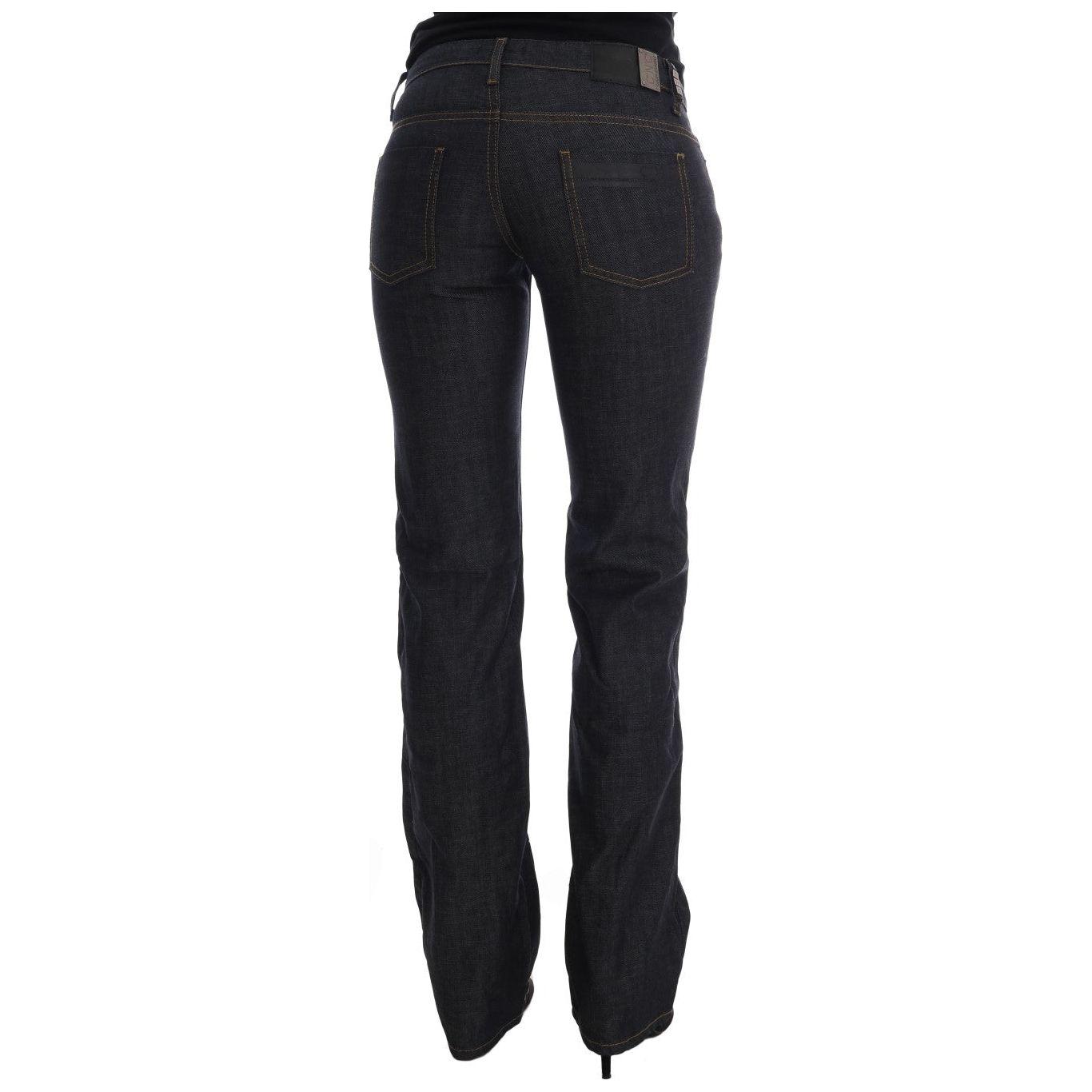 Costume National Dark Blue Cotton Classic Fit Jeans