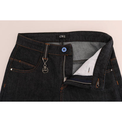 Costume National Blue Cotton Stretch Slim Fit Jeans