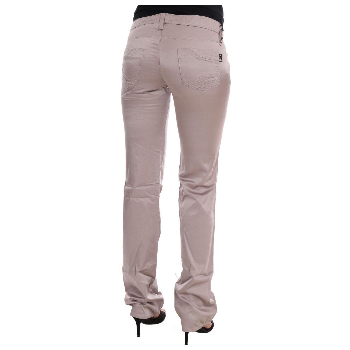 Costume National Chic Beige Slim Fit Designer Jeans Jeans & Pants Costume National