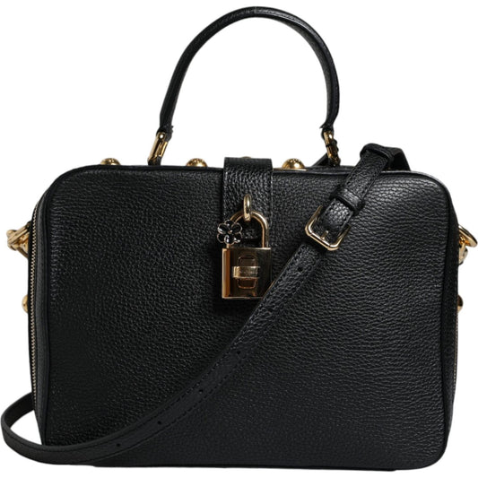 Dolce & Gabbana Black Calfskin Leather Welcome Handbag Bag Dolce & Gabbana