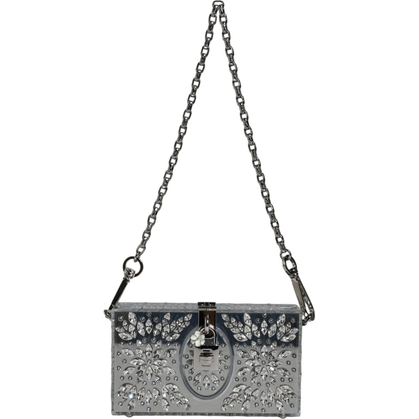 Dolce & Gabbana Silver Plexiglass Clutch Mini Evening Purse Bag Dolce & Gabbana