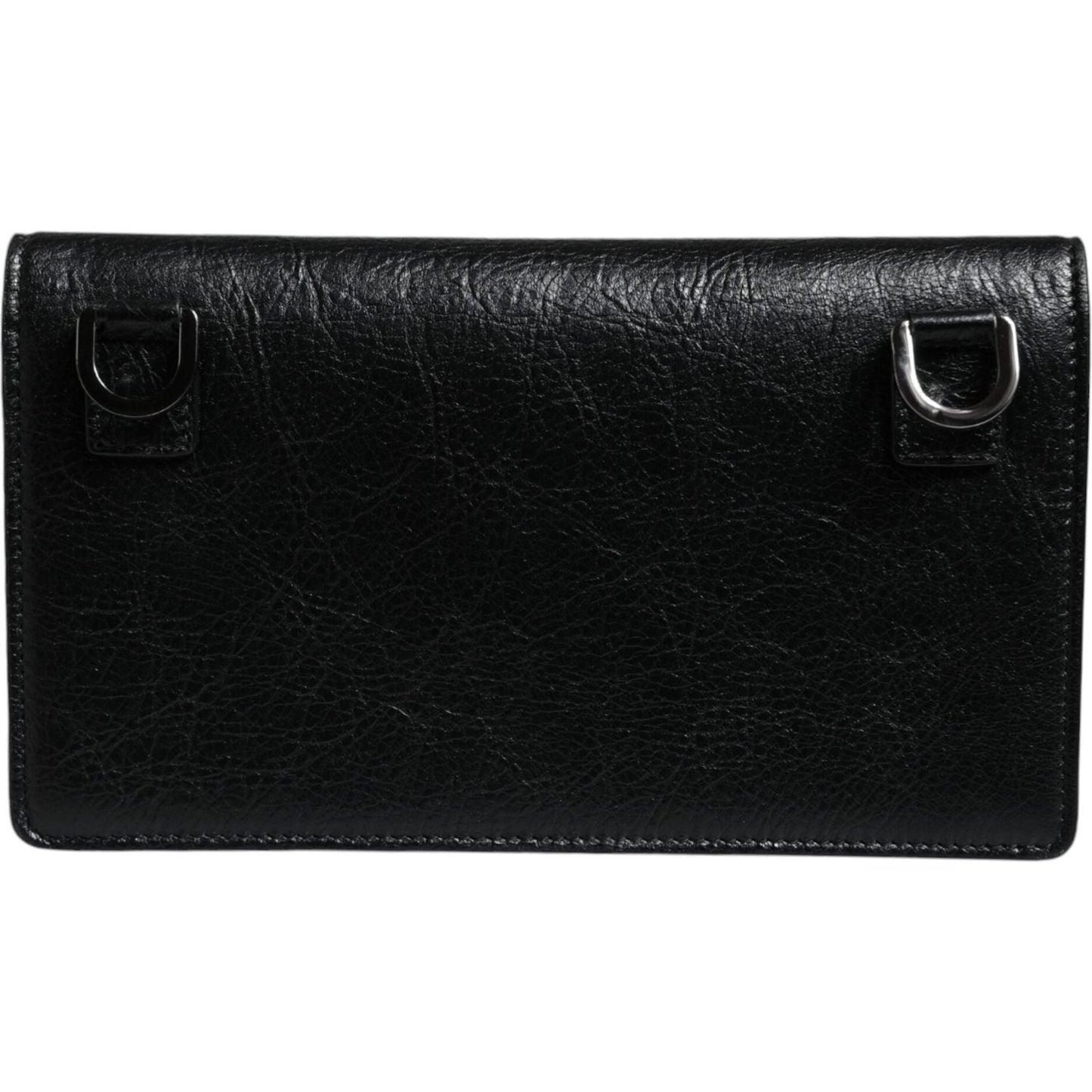 Dolce & Gabbana Black Leather DG Logo Bifold Card Slot Crossbody Bag Dolce & Gabbana