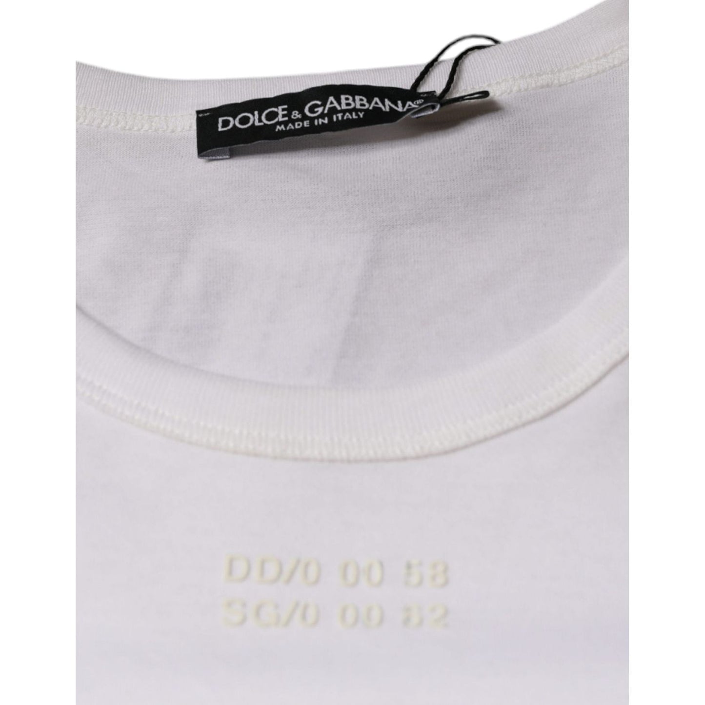 Dolce & Gabbana White Cotton Pocket Short Sleeves T-shirt Dolce & Gabbana