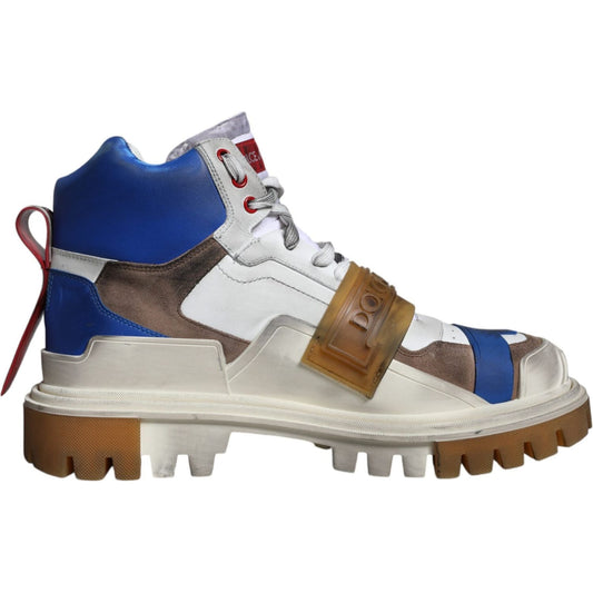 Dolce & Gabbana Multicolor Leather Trekking Sneakers Boots Shoes Dolce & Gabbana