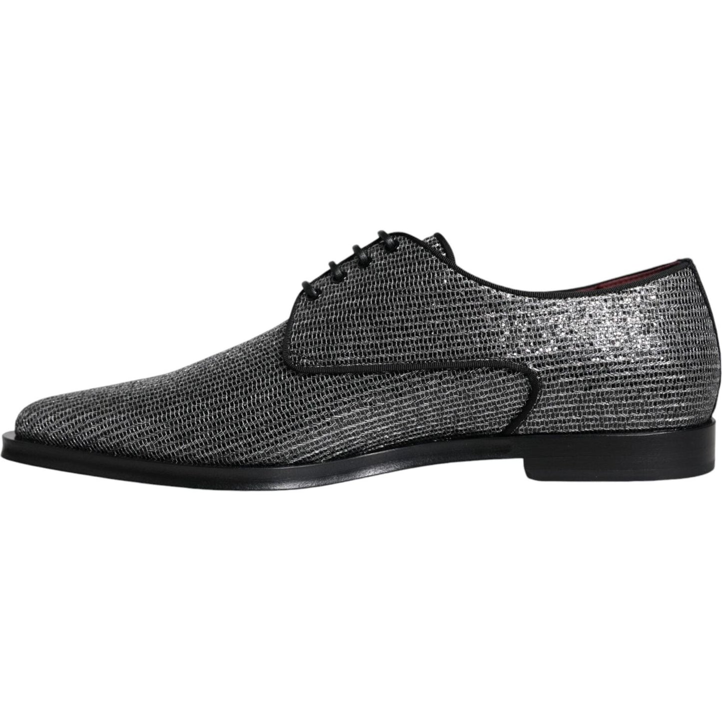 Dolce & Gabbana Silver Polyurethane Derby Formal Dress Shoes Dolce & Gabbana