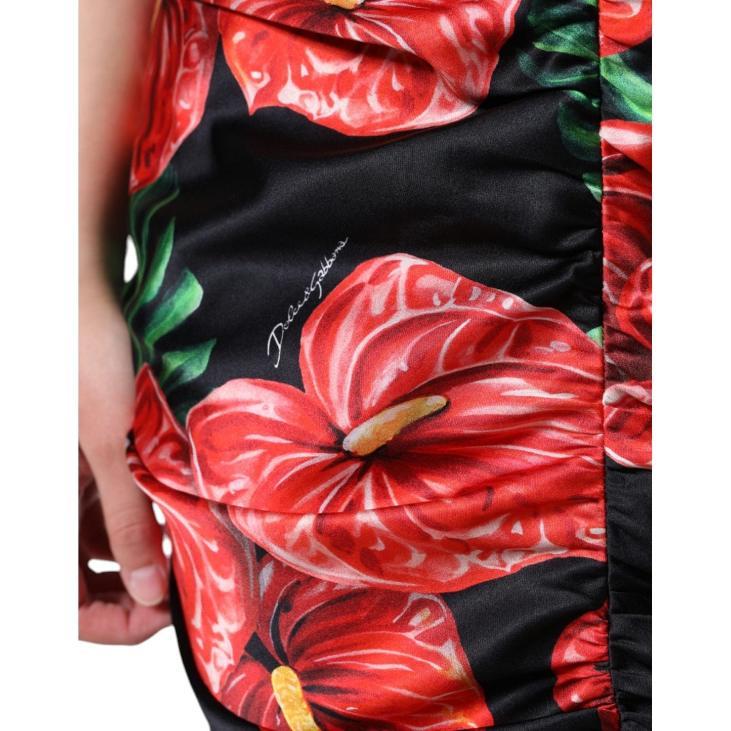 Dolce & Gabbana Black Tropical Floral Sheath Maxi Dress Dolce & Gabbana