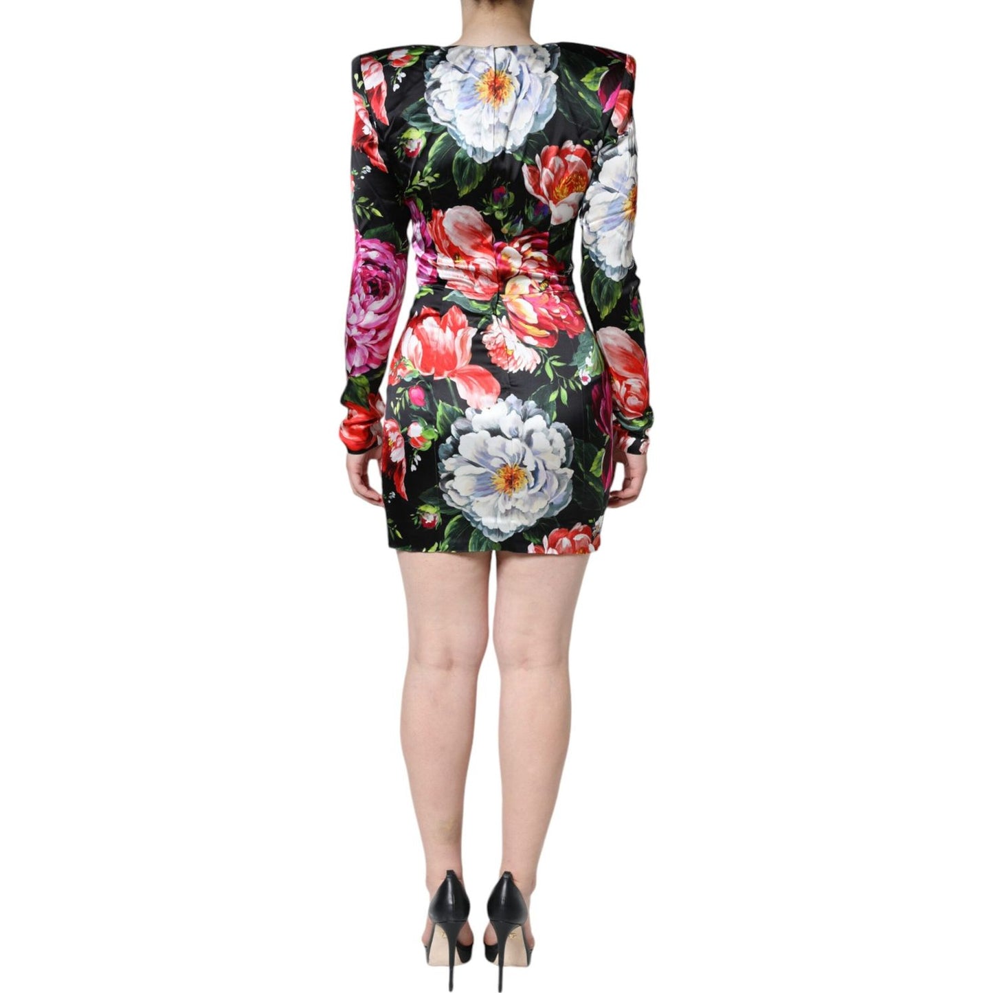 Dolce & Gabbana Multicolor Floral Print Sheath Mini Dress Dolce & Gabbana