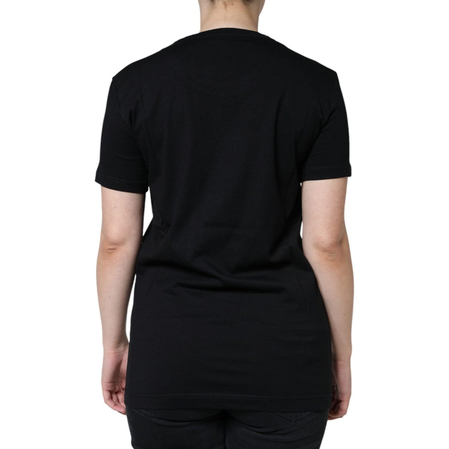 Dolce & Gabbana Black Cotton Crew Neck Short Sleeve T-shirt Dolce & Gabbana