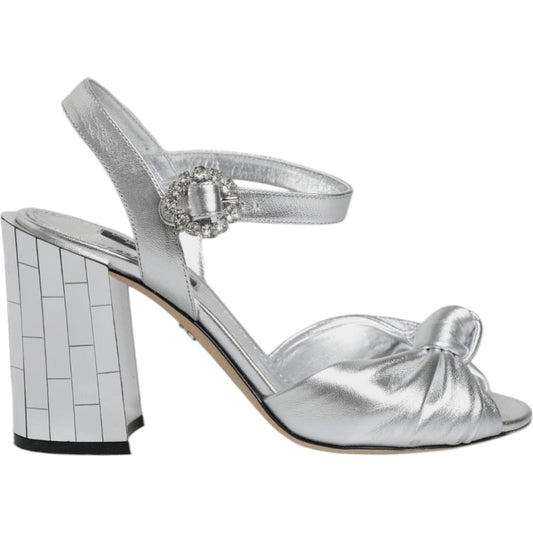 Dolce & Gabbana Silver Mirror Heels KEIRA Sandals Shoes Dolce & Gabbana