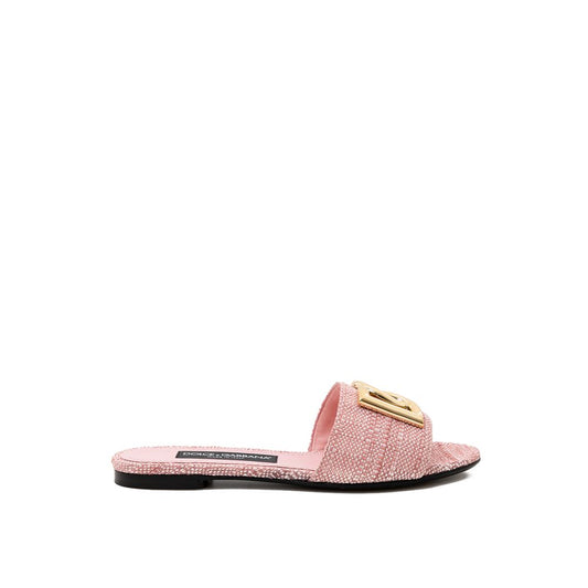 Dolce & Gabbana Pink Leather Sandal Dolce & Gabbana