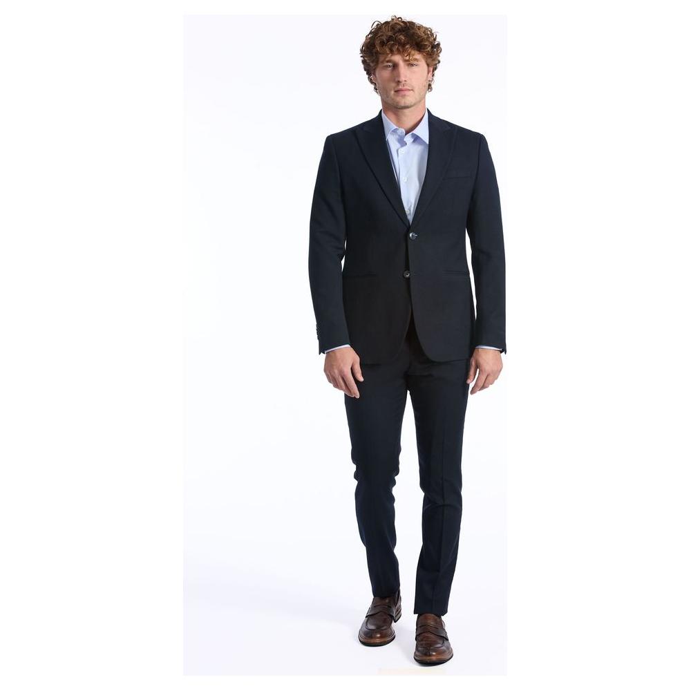 Baldinini Trend Blue Wool Suit Baldinini Trend