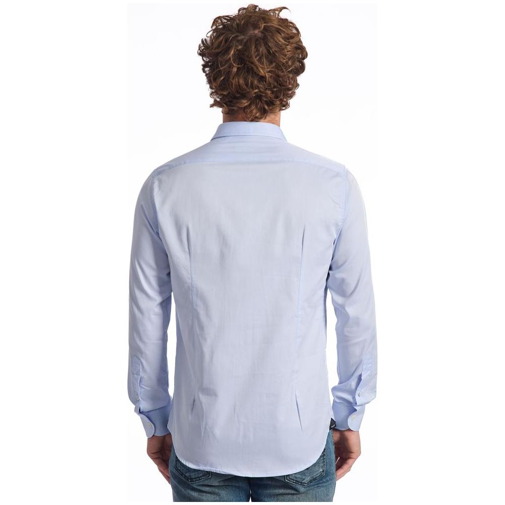 Baldinini Trend Light Blue Cotton Shirt Baldinini Trend