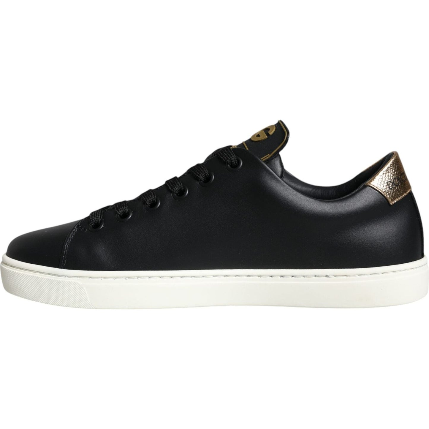 Dolce & Gabbana Black Portofino Sacred Heart Sneakers Shoes Dolce & Gabbana