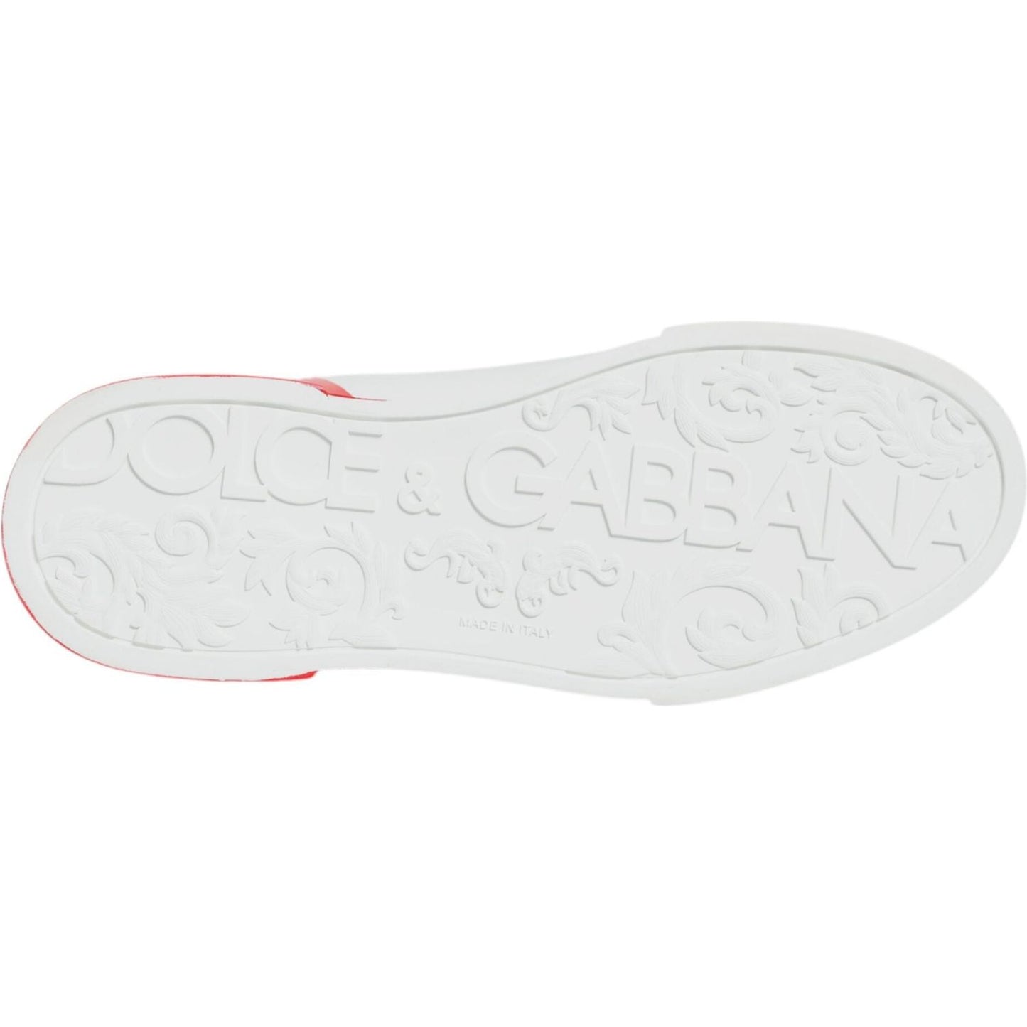 Dolce & Gabbana White Red Portofino Low Top Sneakers Shoes Dolce & Gabbana