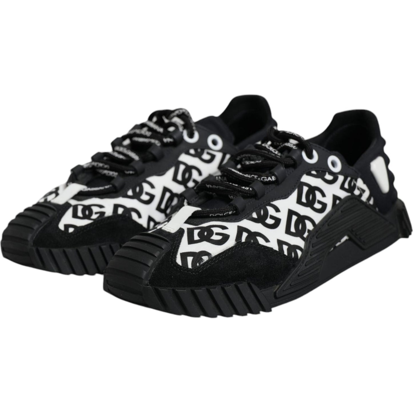 Dolce & Gabbana Black Logo Lace Up Low Top NS1 Sneakers Shoes Dolce & Gabbana