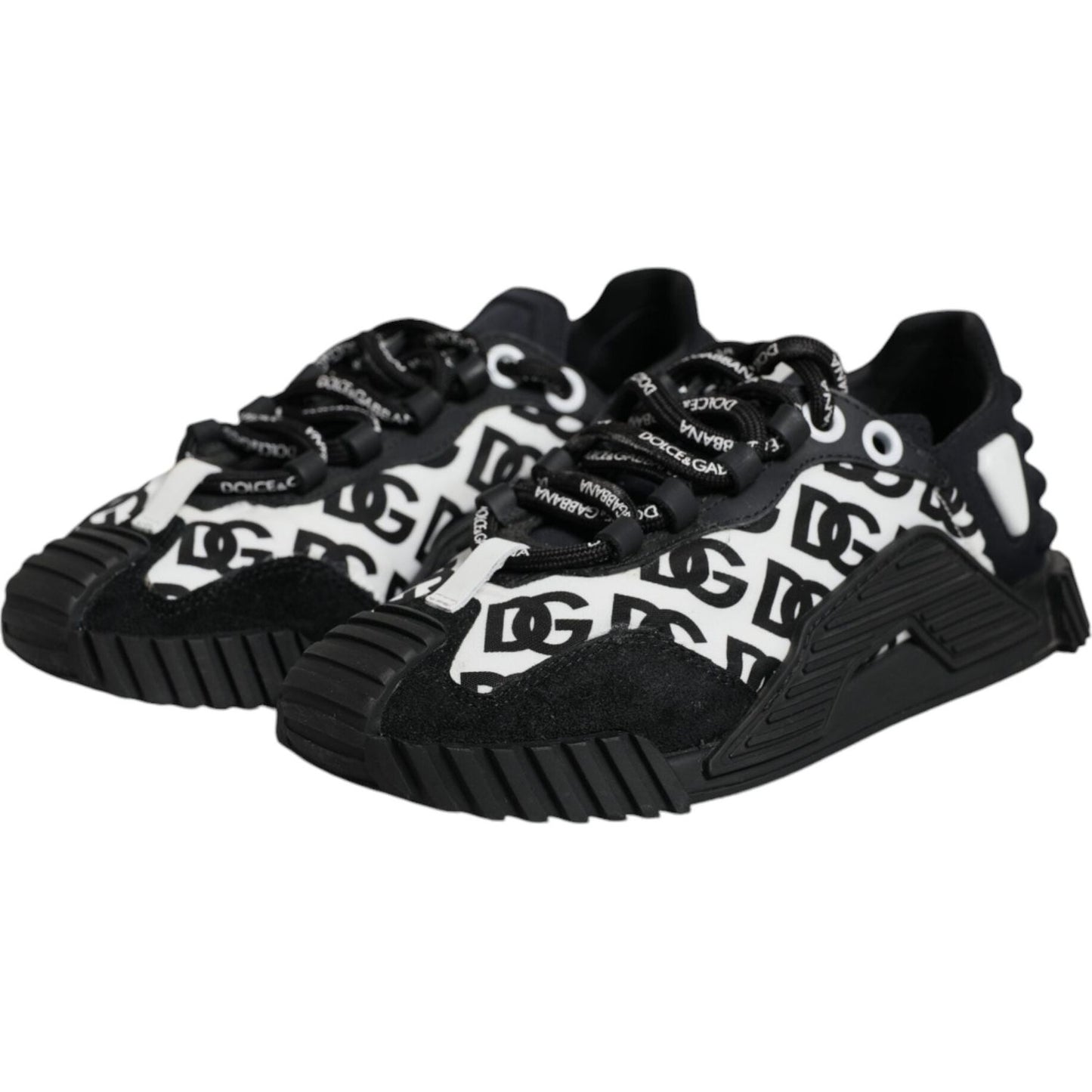 Dolce & Gabbana Black Logo Lace Up Low Top NS1 Sneakers Shoes Dolce & Gabbana