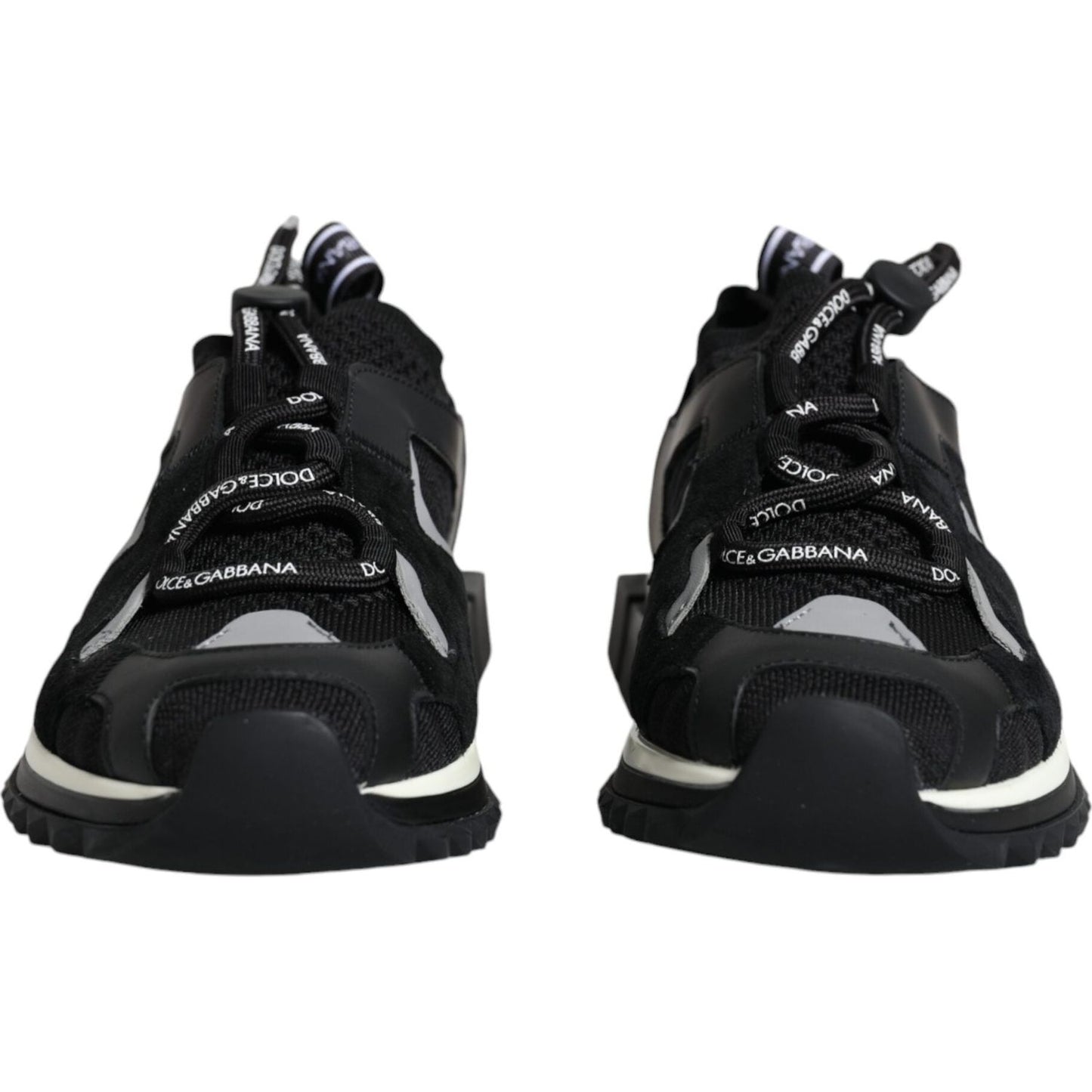 Dolce & Gabbana Black Mesh Sorrento Trekking Sneakers Shoes Dolce & Gabbana