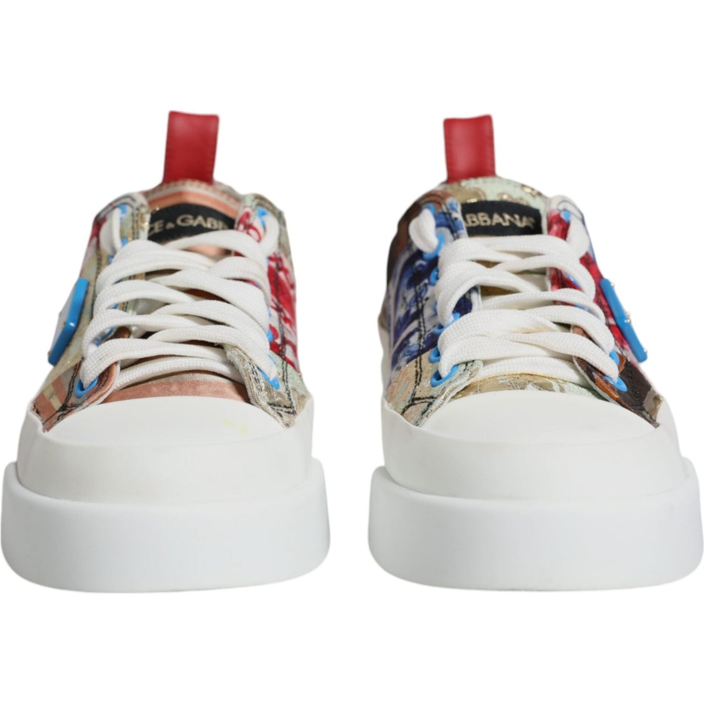 Dolce & Gabbana Multicolor Patchwork Low Top Sneakers Shoes Dolce & Gabbana