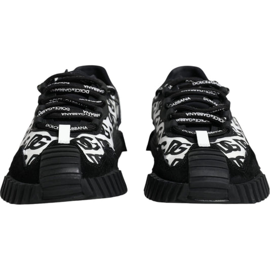 Dolce & Gabbana Black Logo Lace Up Low Top NS1 Sneakers Shoes Dolce & Gabbana