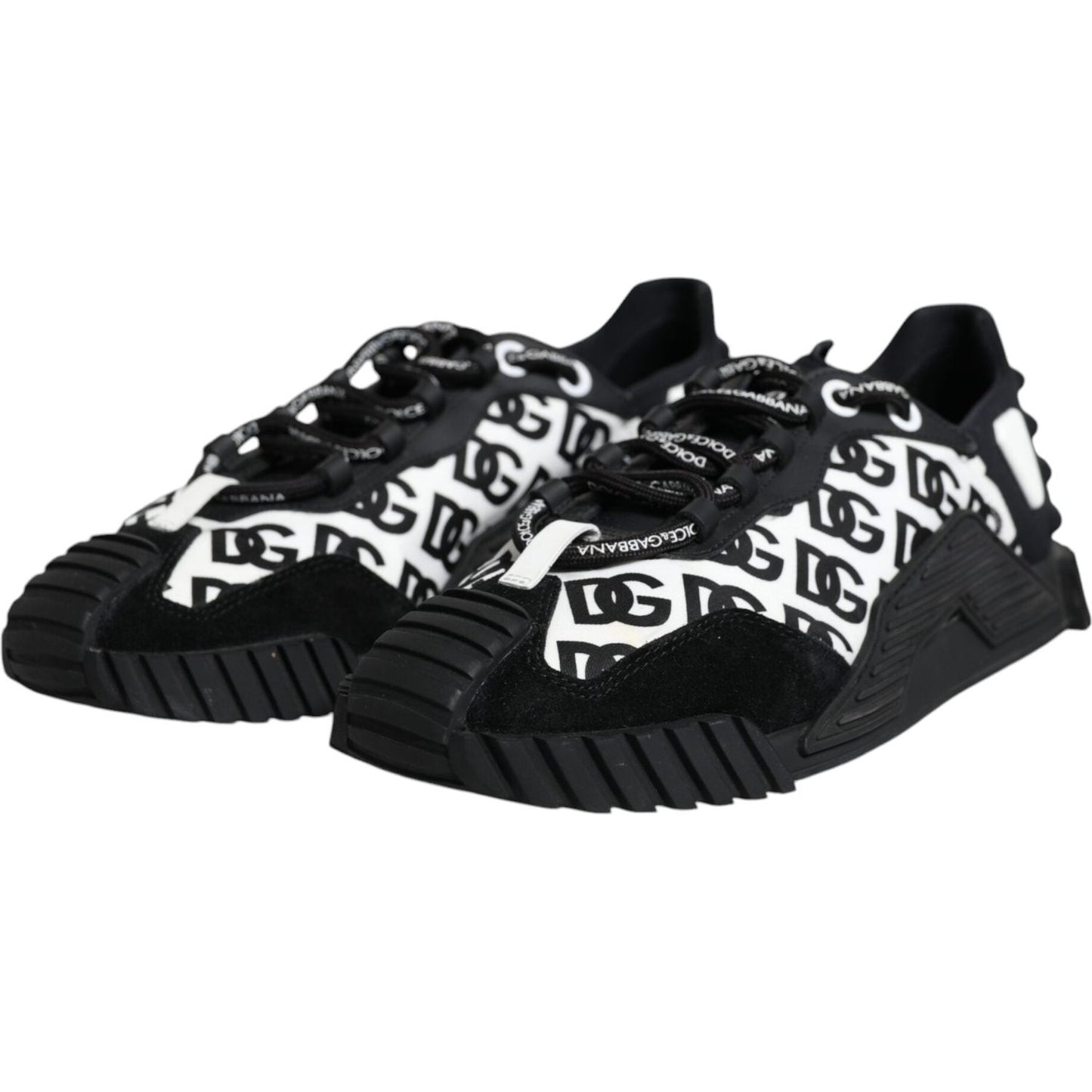 Dolce & Gabbana Black Logo Lace Up Low Top NS1 Sneakers Shoes Dolce & Gabbana