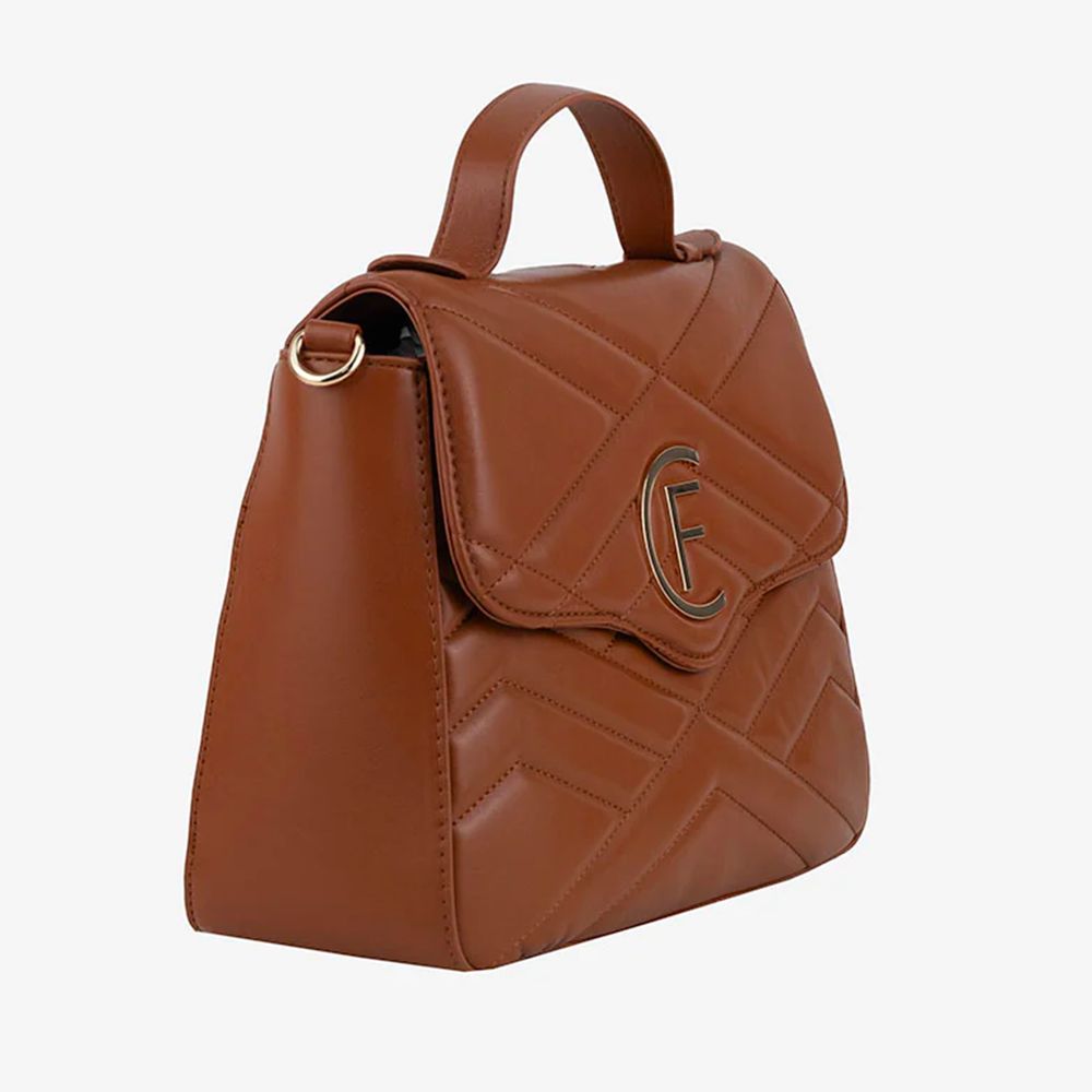 CRISTINAEFFE Brown Artificial Leather Crossbody Bag CRISTINAEFFE