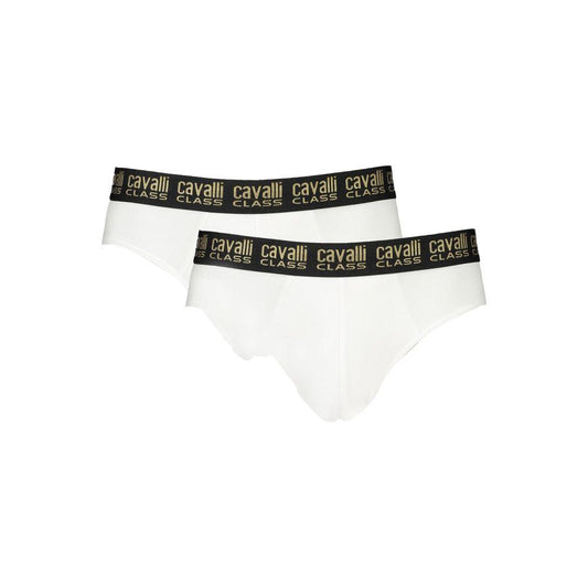 Cavalli Class White Cotton Underwear Cavalli Class