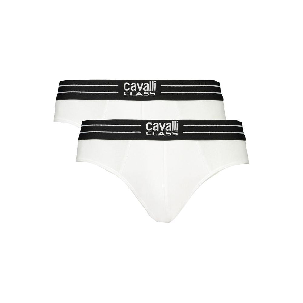 Cavalli Class White Cotton Underwear Cavalli Class