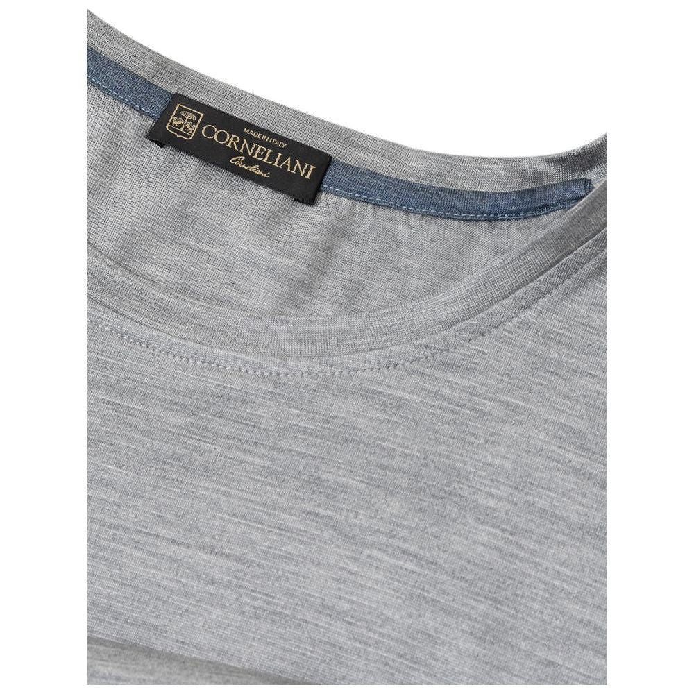 Corneliani Gray Silk T-Shirt Corneliani