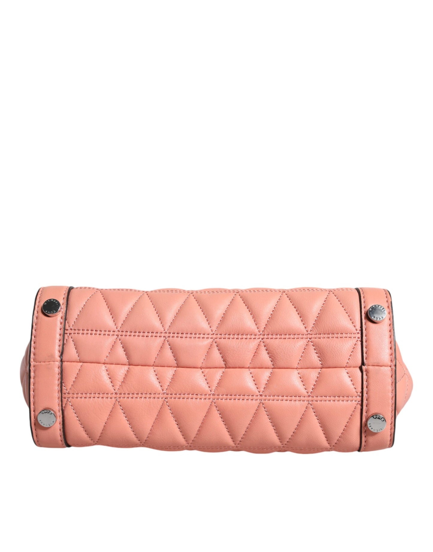 Michael Kors Peach Quilted Leather Logo Crossbody VIVIANNE Messenger Bag Michael Kors