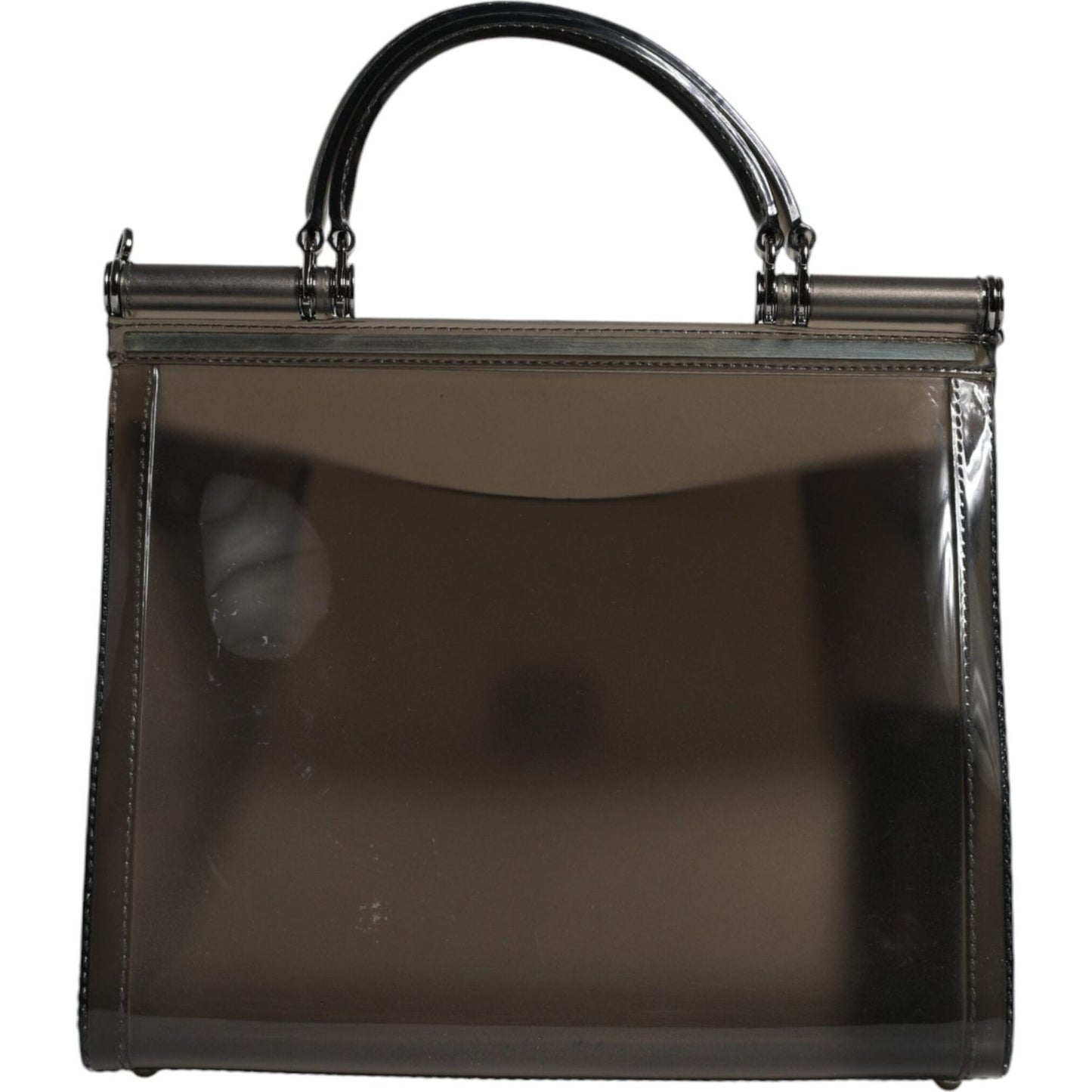 Dolce & Gabbana Black PVC SICILY Logo Tote Top Handle Bag Dolce & Gabbana