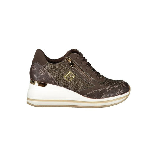 Laura Biagiotti Brown Polyester Sneaker Laura Biagiotti