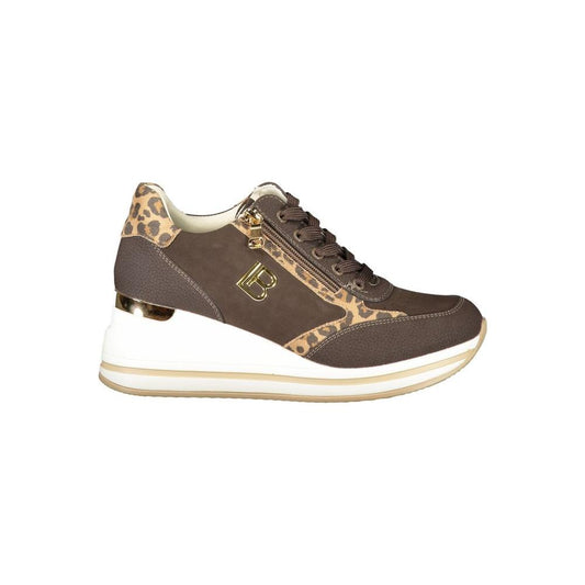 Laura Biagiotti Brown Polyester Sneaker Laura Biagiotti