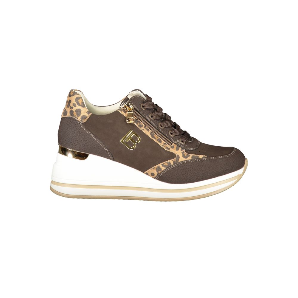 Laura Biagiotti Brown Polyester Sneaker Laura Biagiotti