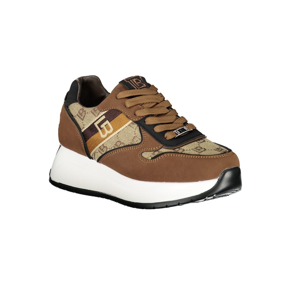 Laura Biagiotti Brown Polyester Sneaker Laura Biagiotti