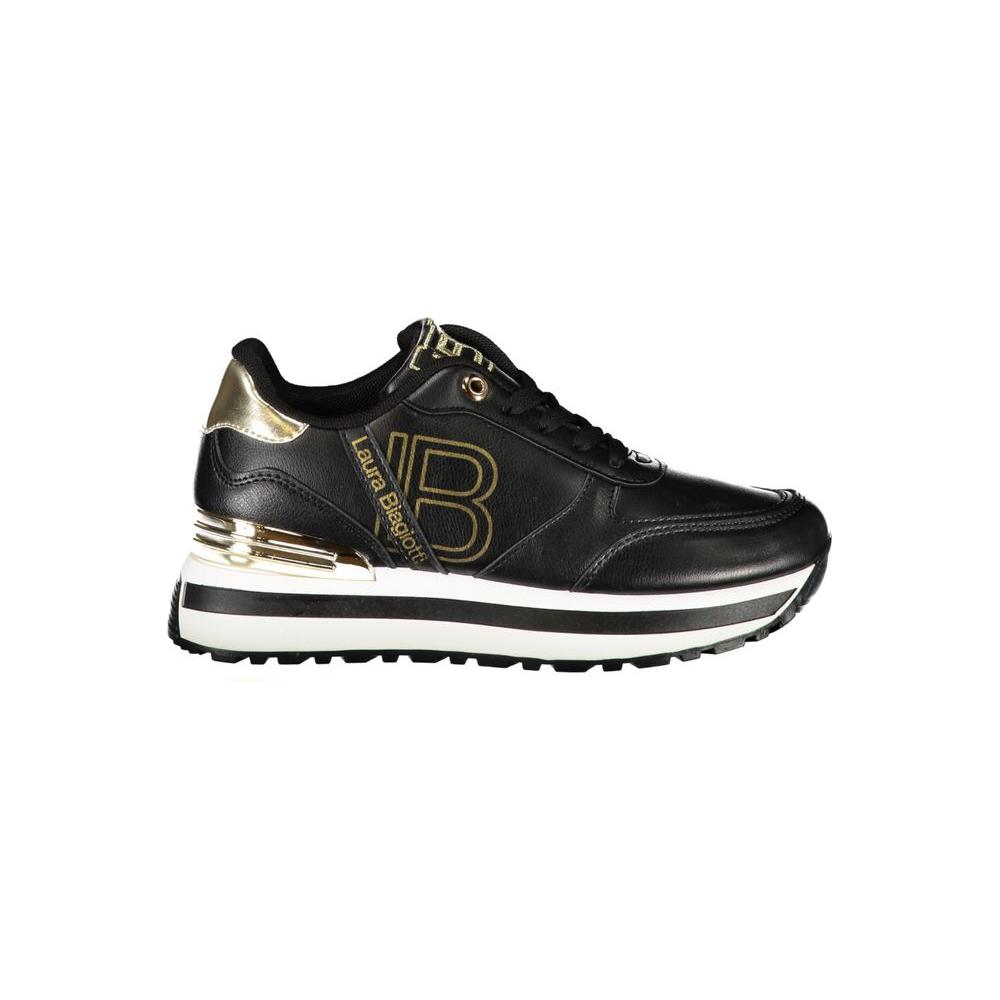 Laura Biagiotti Black Polyester Sneaker Laura Biagiotti