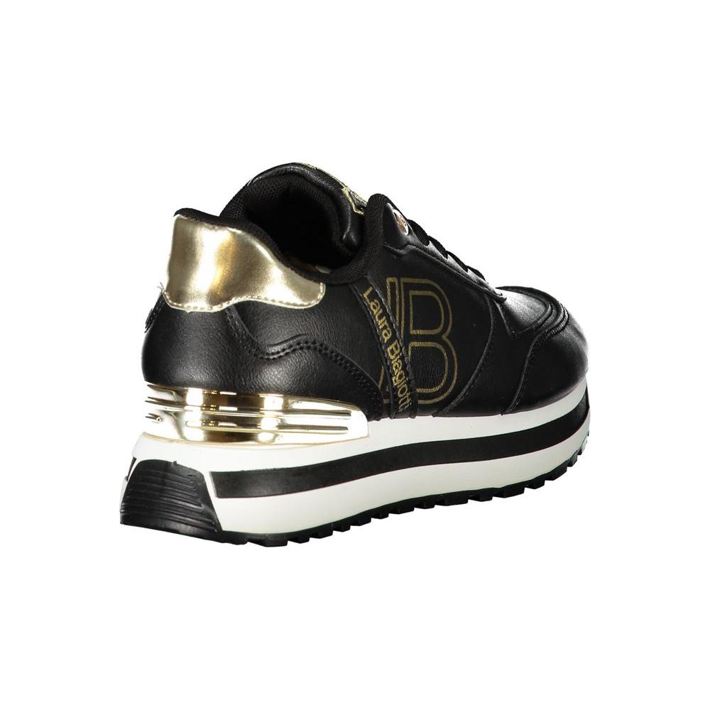 Laura Biagiotti Black Polyester Sneaker Laura Biagiotti