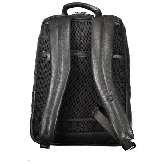 Piquadro Black Leather Backpack Piquadro