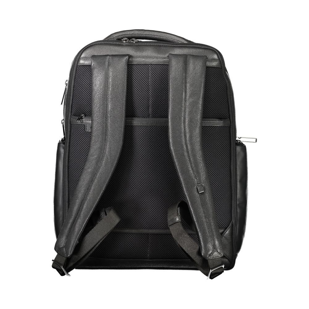 Piquadro Black Leather Backpack Piquadro