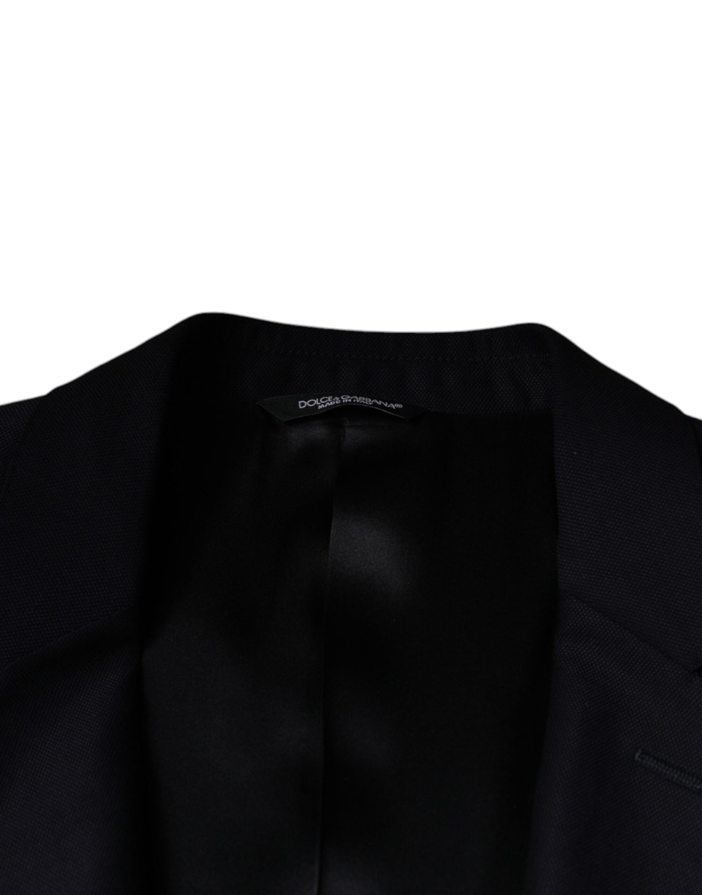 Dolce & Gabbana Black Wool Single Breasted Dress Coat Blazer Dolce & Gabbana