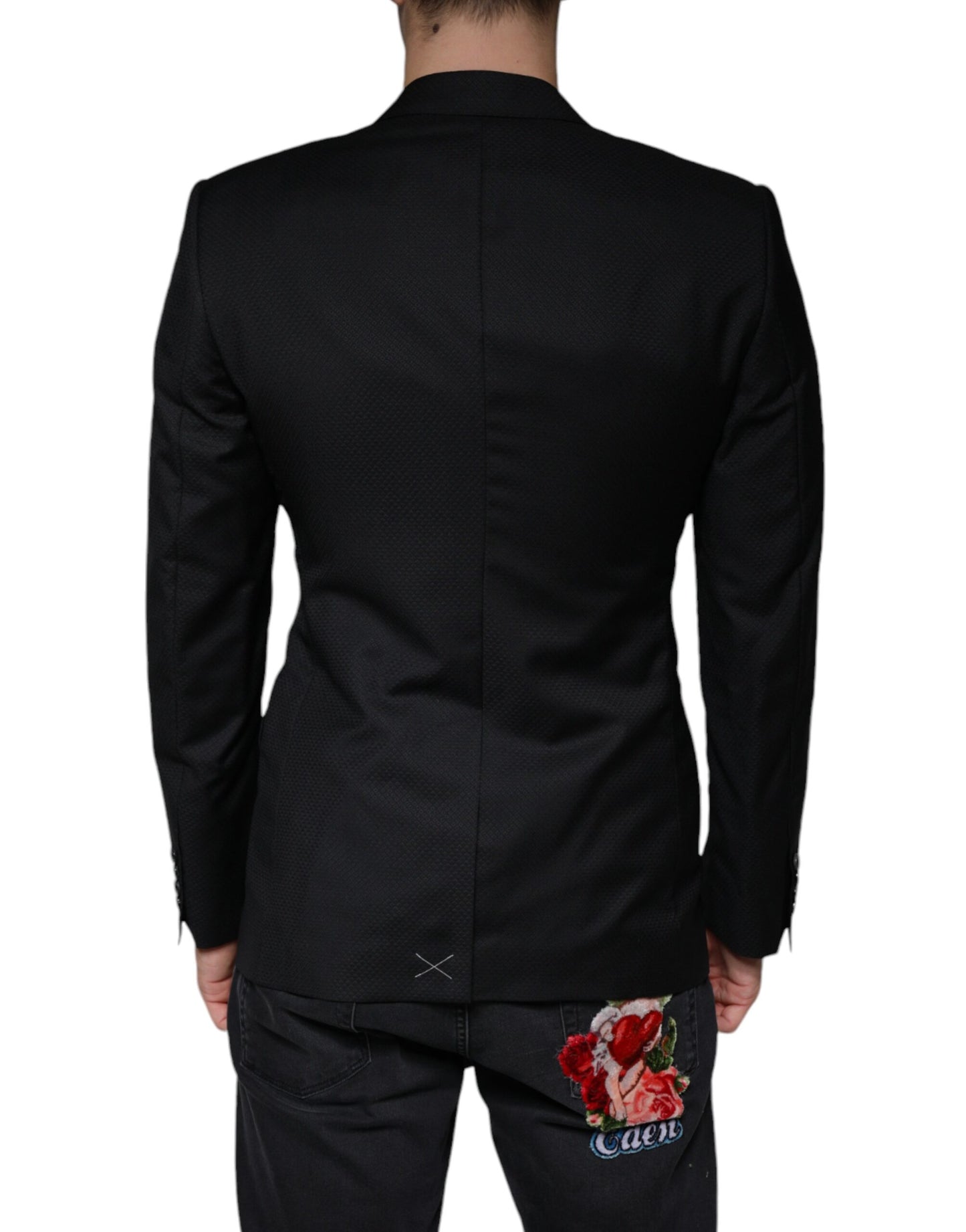 Dolce & Gabbana Black MARTINI Bee Single Breasted Blazer Dolce & Gabbana