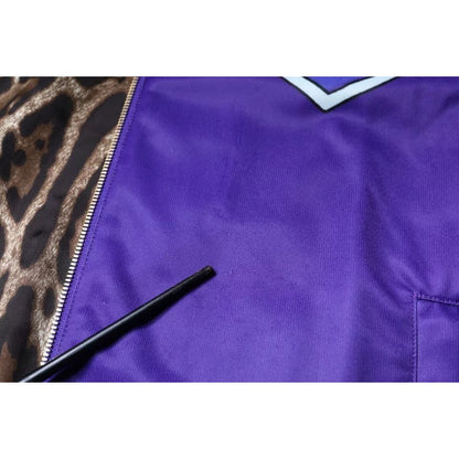 Dolce & Gabbana Purple YEAR OF THE PIG Full Zip Bomber Jacket