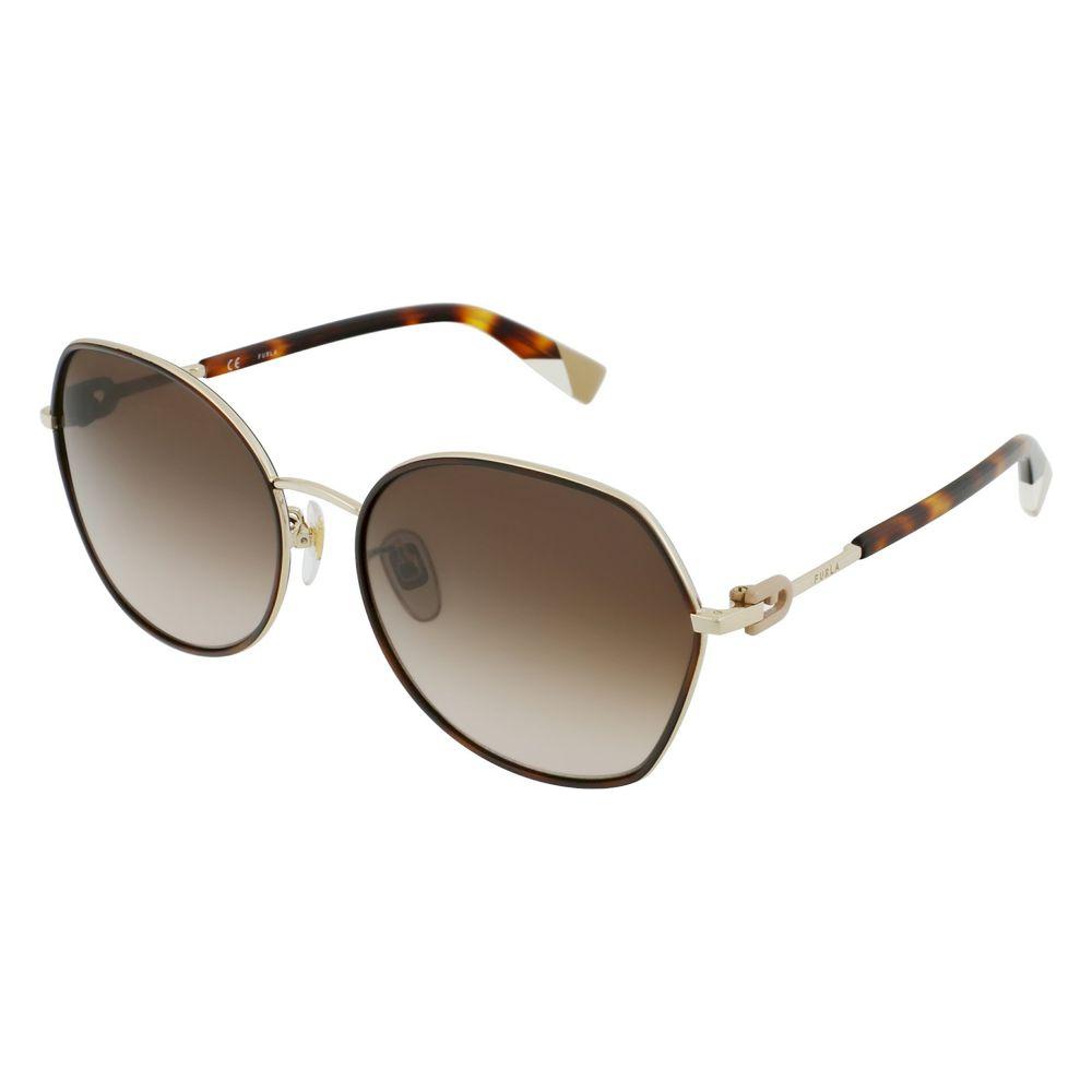 Furla Brown Metal Sunglasses Furla