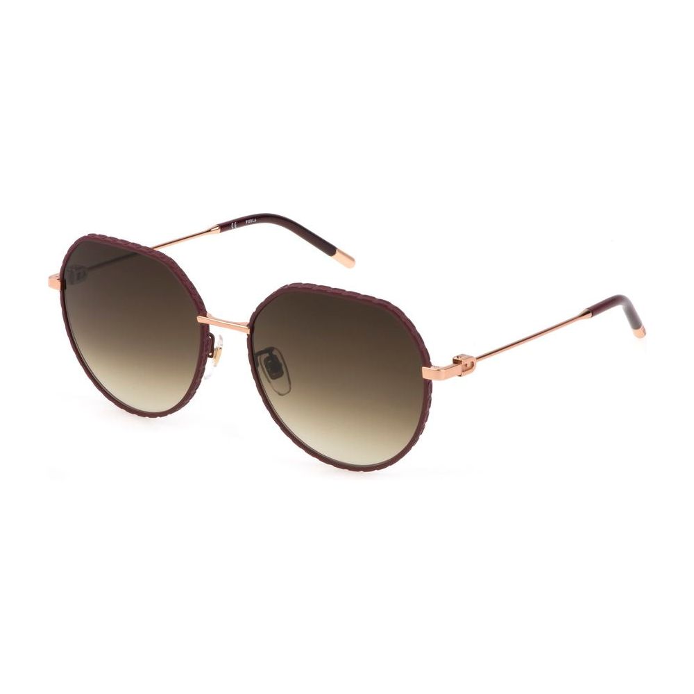 Furla Brown Metal Sunglasses Furla