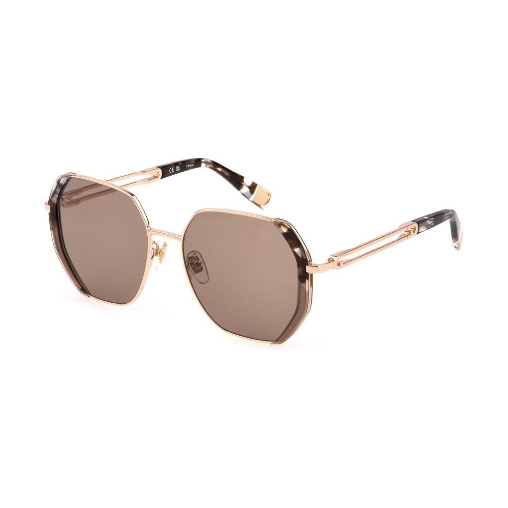 Furla Brown Metal Sunglasses Furla