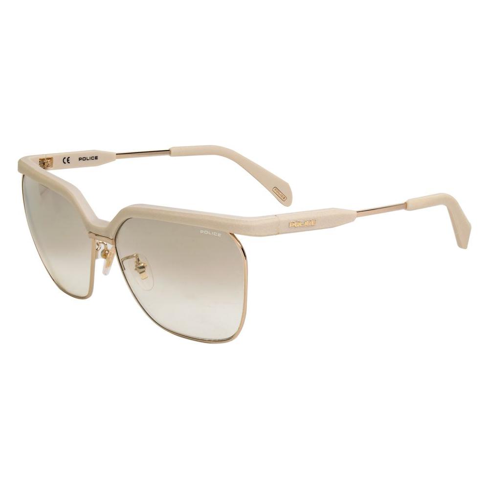 Police Beige Metal Sunglasses Police