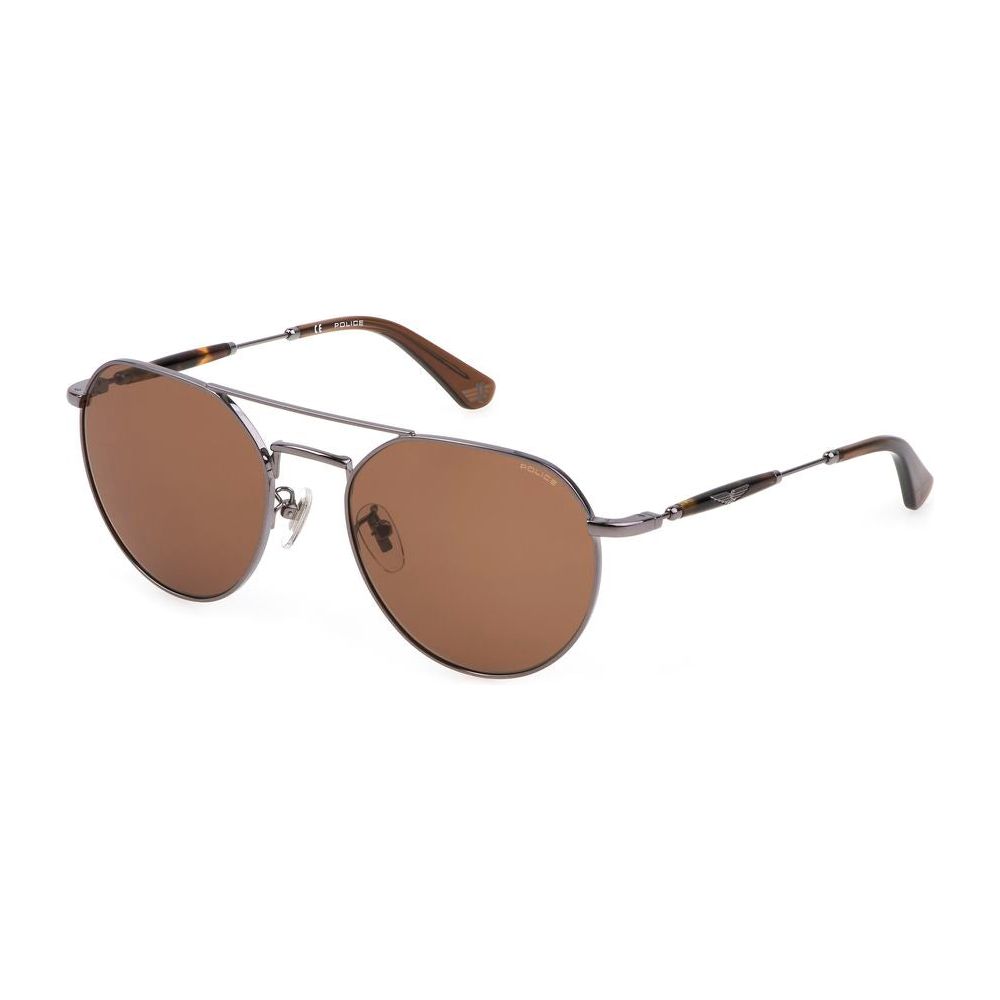 Police Gray Metal Sunglasses Police