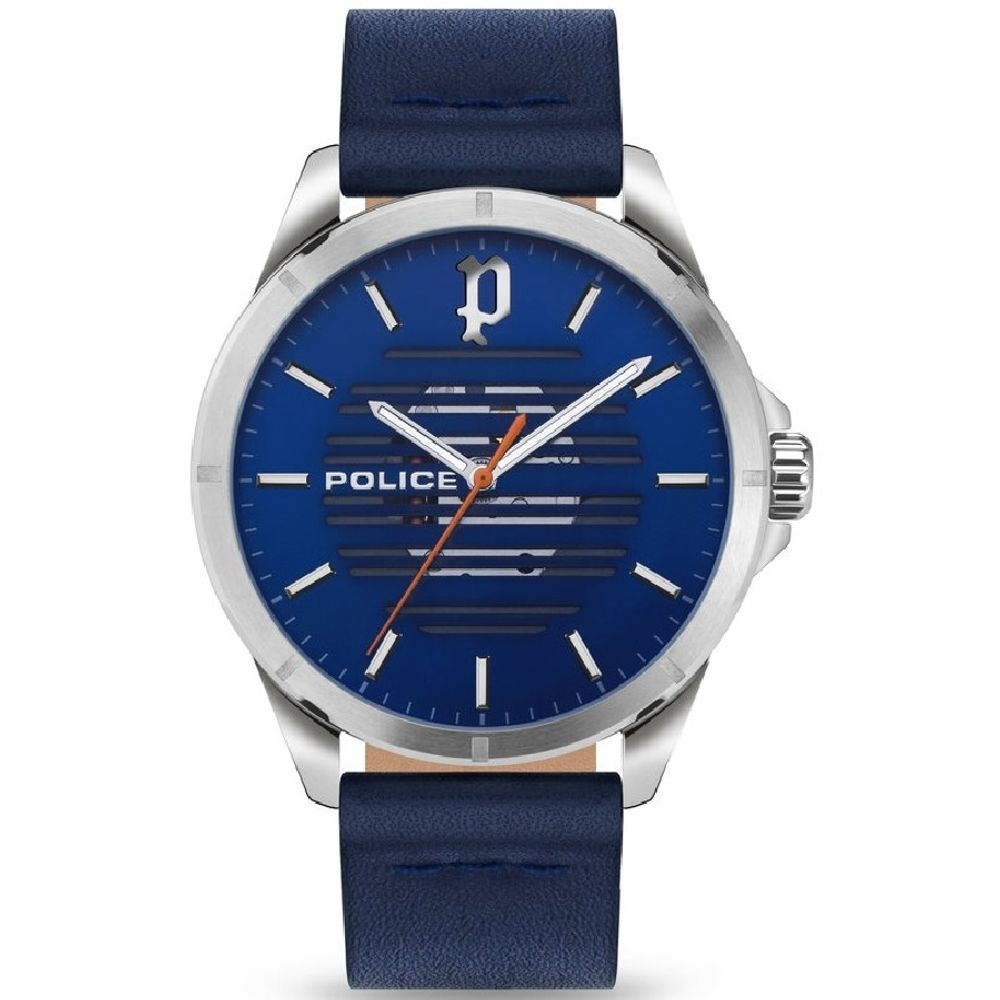 Police Blue Leather Watch Police